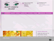 Tablet Screenshot of beauty-cosmetic-melanie.ch